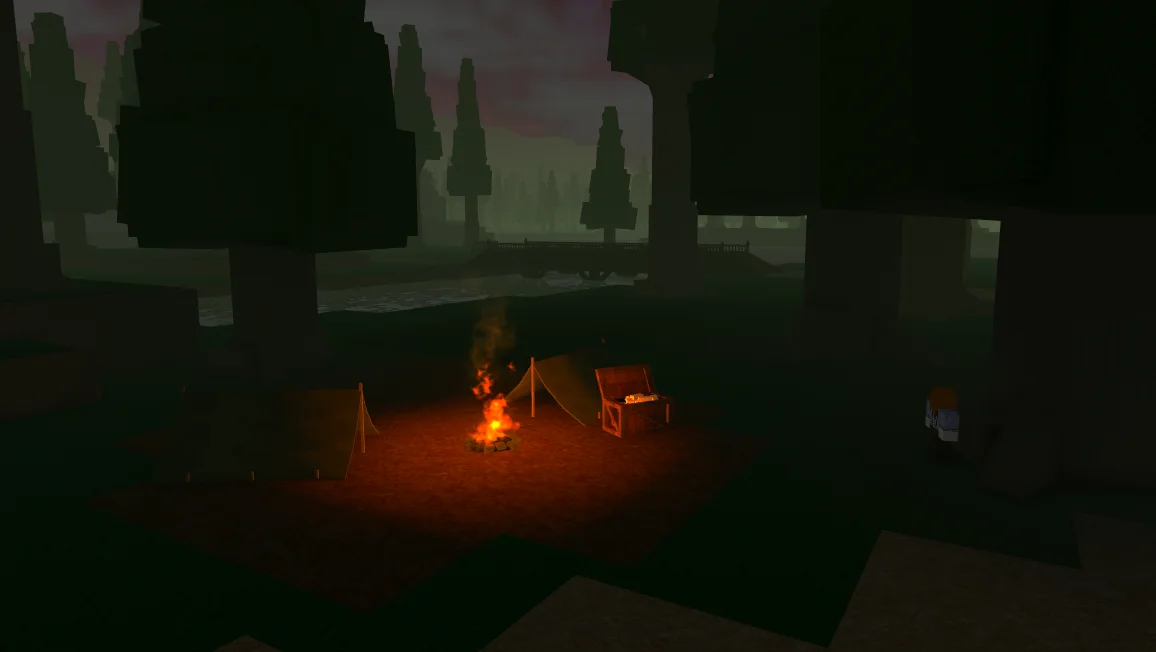 Campsite spawn location outside swamp in Bridger Western